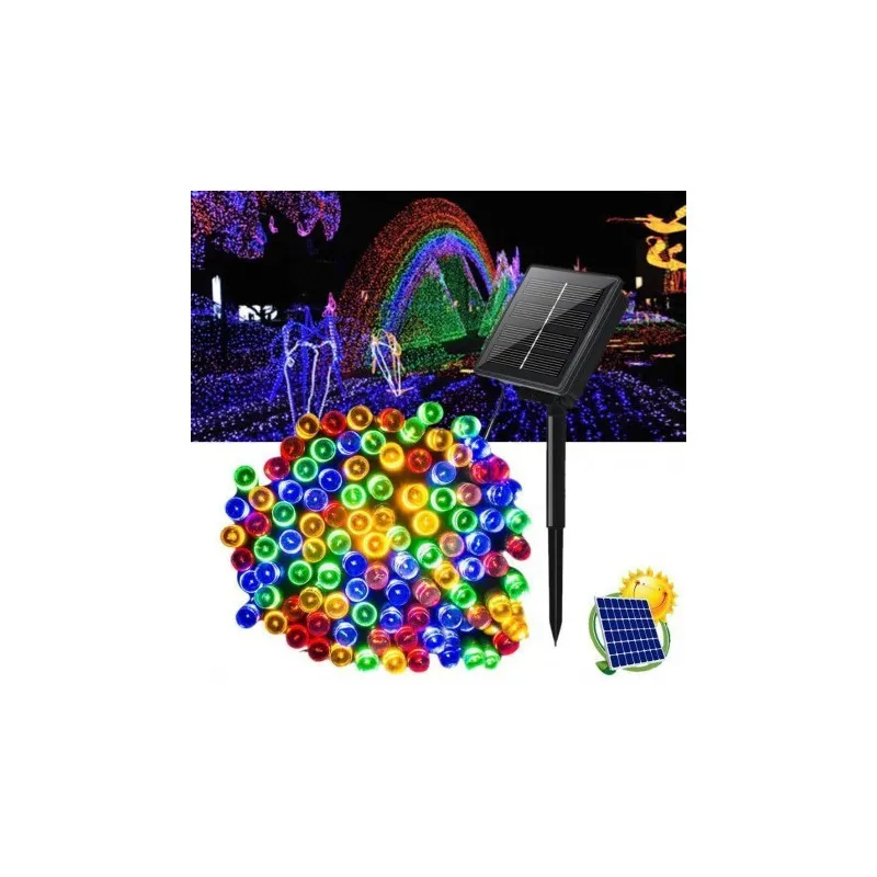 Set 5 x instalatie solara 100 LED, culoare multicolor