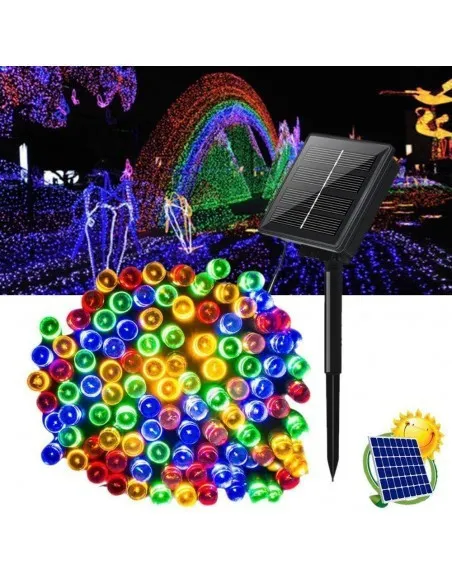 Set 5 x instalatie solara 100 LED, culoare multicolor