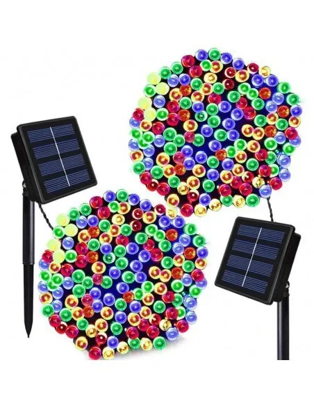 Set 5 x instalatie solara 100 LED, culoare multicolor