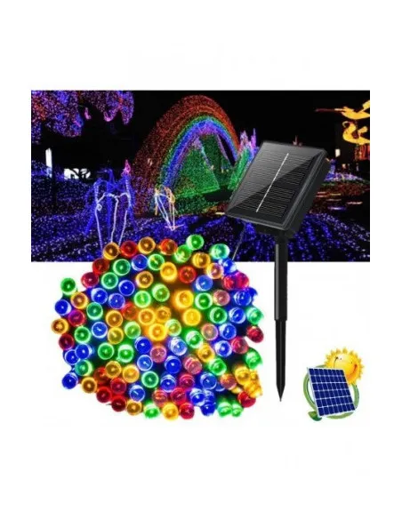 Set 5 x instalatie solara 100 LED, culoare multicolor