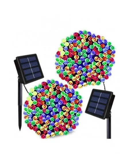 Set 5 x instalatie solara 100 LED, culoare multicolor
