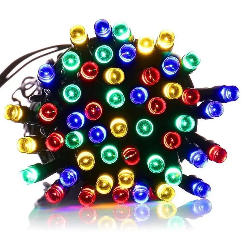 Set 5 x instalatie solara 100 LED, culoare multicolor