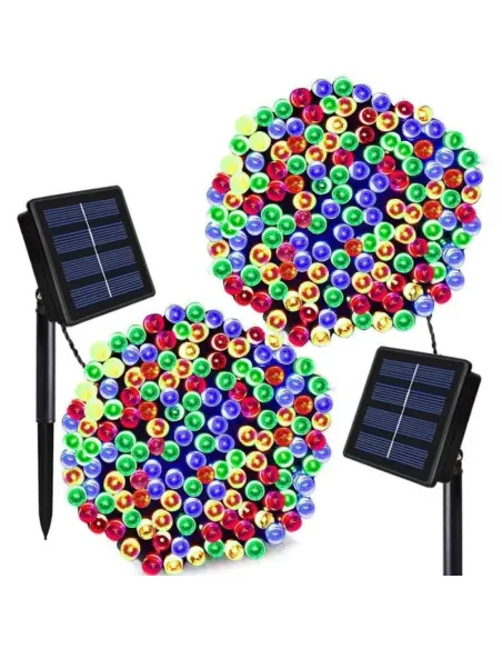 Set 5 x instalatie solara 100 LED, culoare multicolor