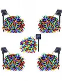 Set 5 x instalatie solara 100 LED, culoare multicolor