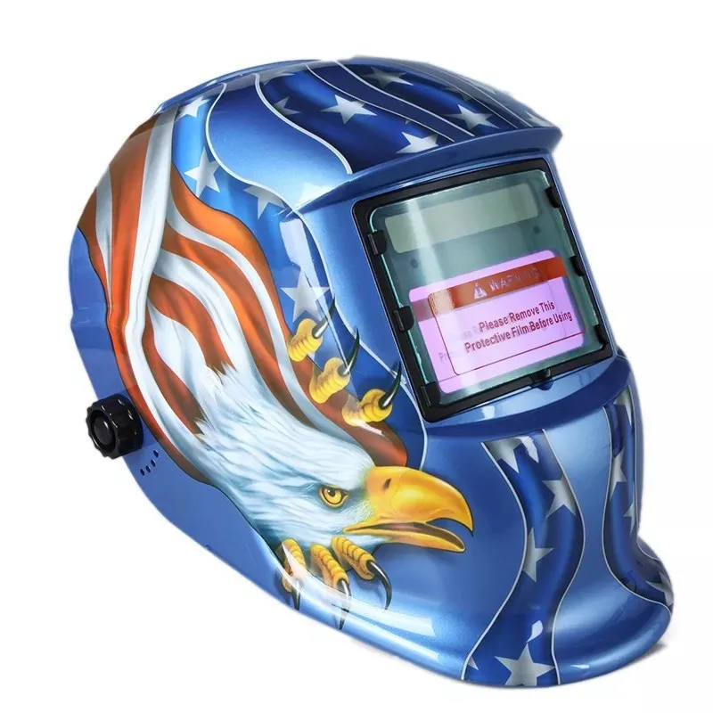 Masca de sudura automata, model vulture, panou solar cu cristale care intuneca viziera profesionala