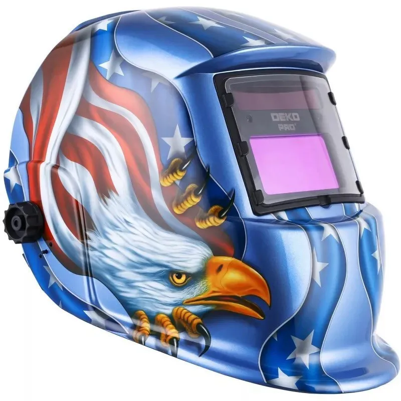Masca de sudura automata, model vulture, panou solar cu cristale care intuneca viziera profesionala