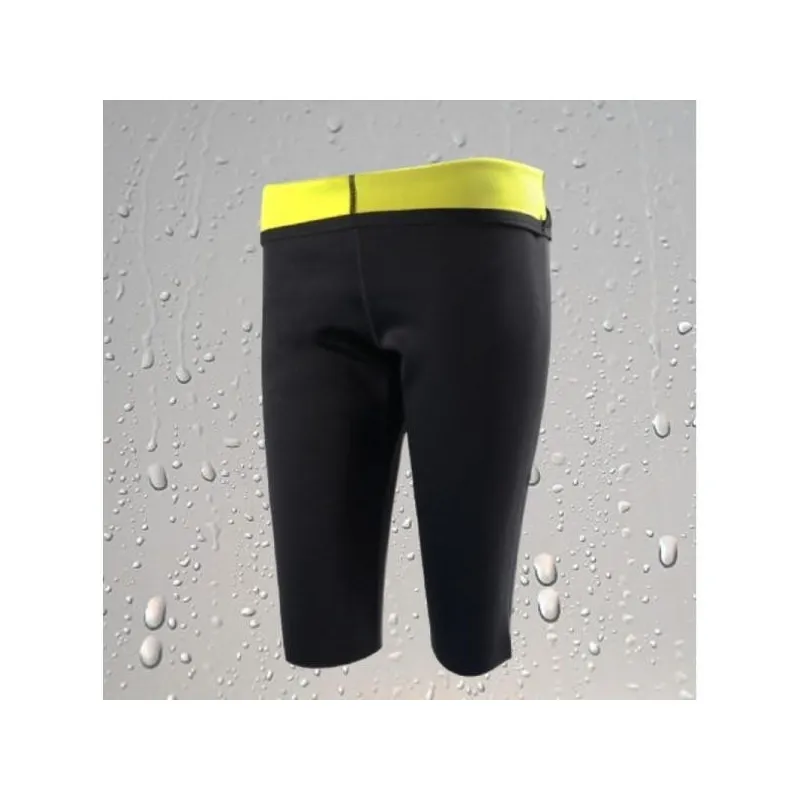 Pantaloni din neopren cu efect de sauna culoare negru