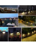Set 4 lampi solare pentru trepte sau balcon cu senzor de lumina