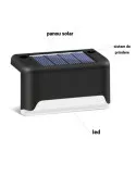 Set 4 lampi solare pentru trepte sau balcon cu senzor de lumina