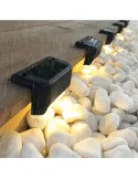 Set 4 lampi solare pentru trepte sau balcon cu senzor de lumina