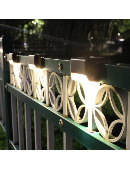 Set 4 lampi solare pentru trepte sau balcon cu senzor de lumina