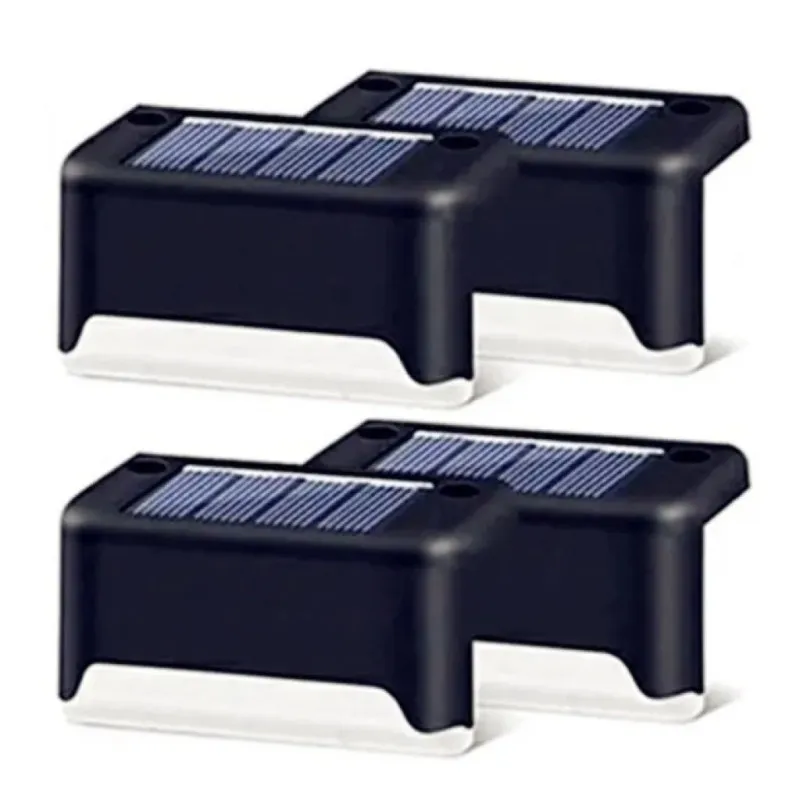 Set 4 lampi solare pentru trepte sau balcon cu senzor de lumina