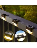 Set 4 lampi solare pentru trepte sau balcon cu senzor de lumina