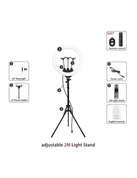 Lampa Ring Light LED 16" Circulara cu Lumina rece