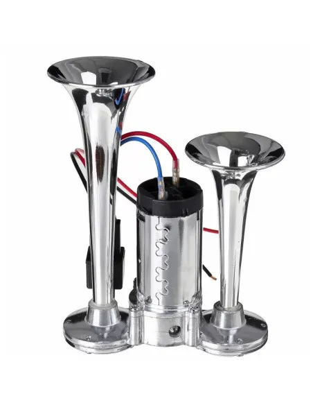 Claxon CHROME cu 2 goarne si compresor