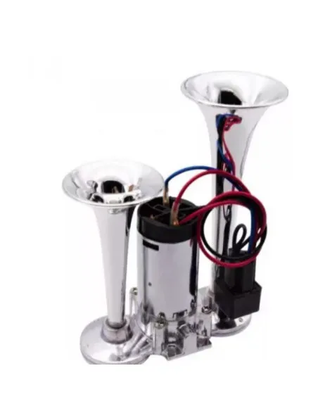 Claxon CHROME cu 2 goarne si compresor