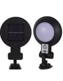 Lampa rotunda 32 LED cu panou solar si senzor de
