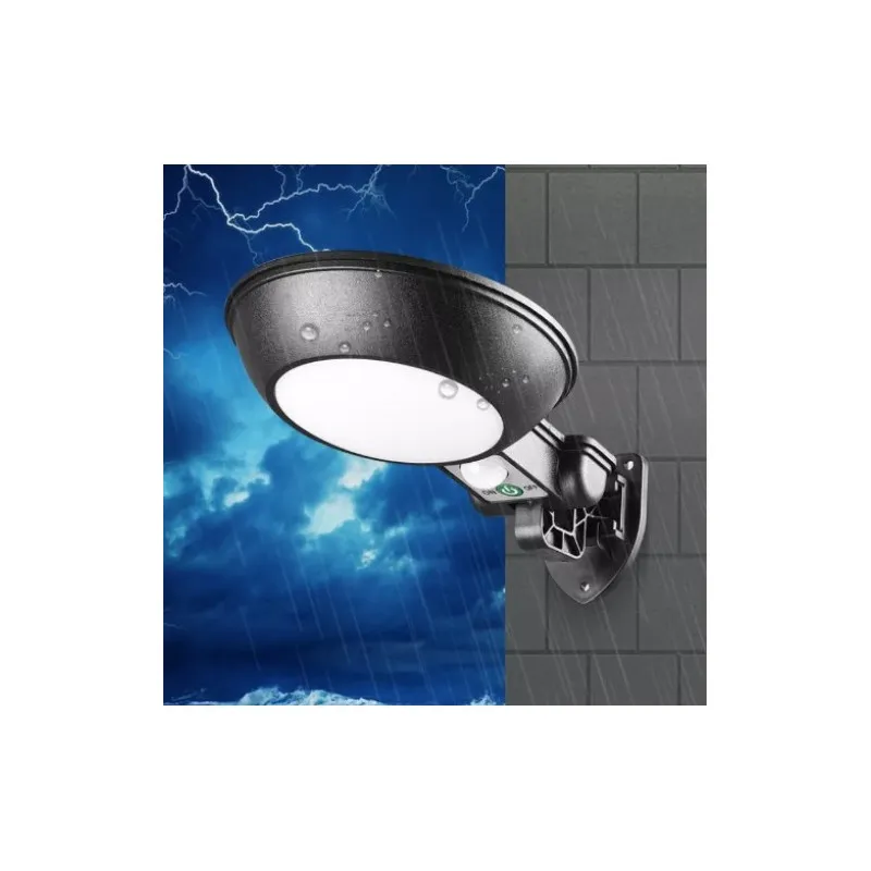 Lampa rotunda 32 LED cu panou solar si senzor de