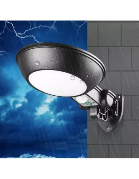 Lampa rotunda 32 LED cu panou solar si senzor de