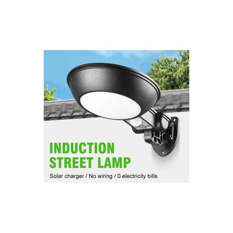 Lampa rotunda 32 LED cu panou solar si senzor de