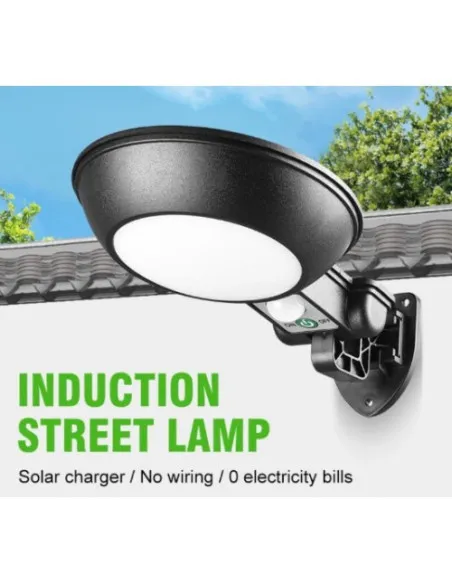 Lampa rotunda 32 LED cu panou solar si senzor de
