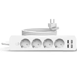 Prelungitor 4 prize, 2 porturi USB si 2 Type-C, 2m , Jortan
