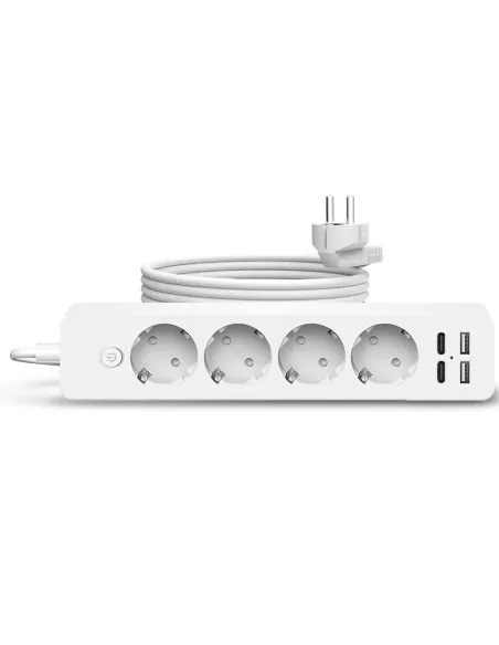 Prelungitor 4 prize, 2 porturi USB si 2 Type-C, 2m , Jortan