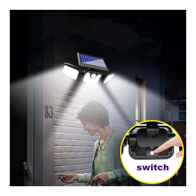 Lampa cu incarcare Solara 150W Leduri COB Senzor de Miscare Prindere pe Perete