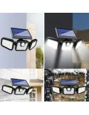 Lampa cu incarcare Solara 150W Leduri COB Senzor de Miscare Prindere pe Perete