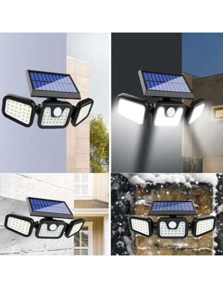 Lampa cu incarcare Solara 150W Leduri COB Senzor de Miscare Prindere pe Perete