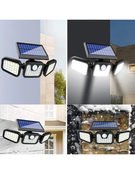 Lampa cu incarcare Solara 150W Leduri COB Senzor de Miscare Prindere pe Perete