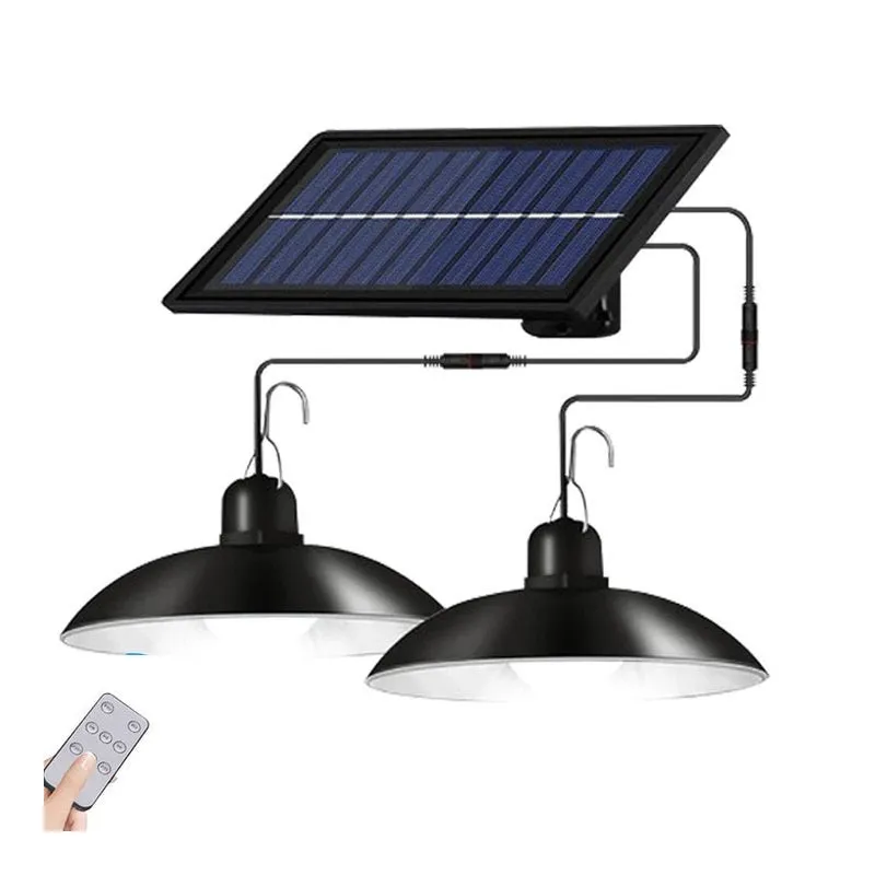 Set 2 Lampi solare cu LED si panou solar, cu telecomanda, IP66, lumina alba