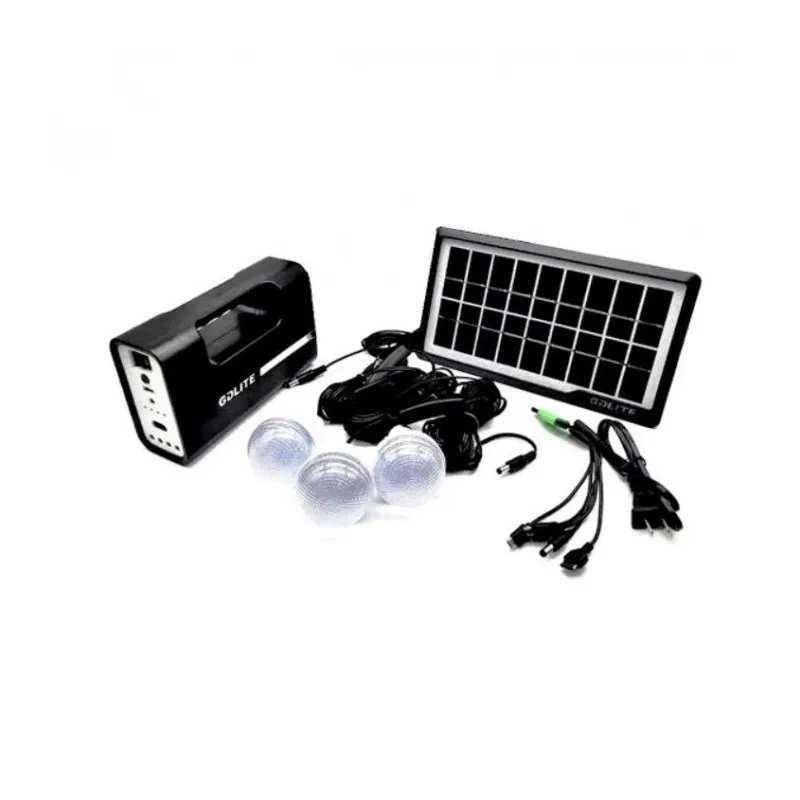 Kit lanterna cu panou solar, 3 becuri LED SMD