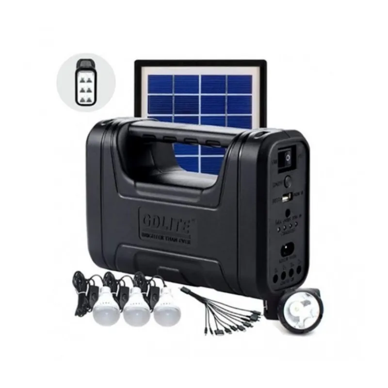 Kit lanterna cu panou solar, 3 becuri LED SMD