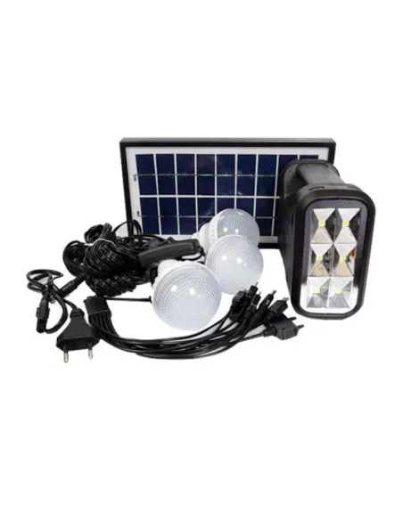 Kit lanterna cu panou solar, 3 becuri LED SMD
