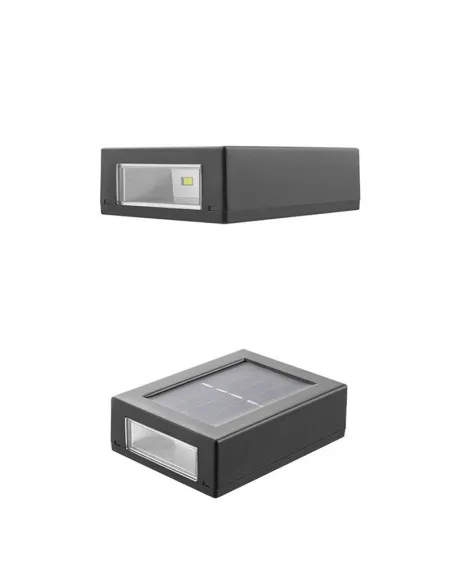 Set 2 lampi solare pentru perete exterior, iluminare sus-jos, lumina calda