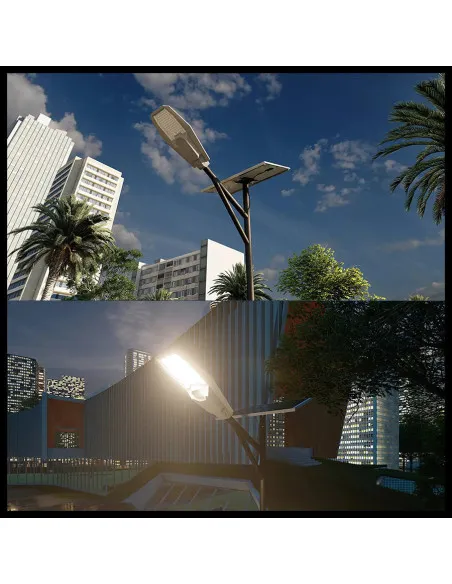 Lampa Solara Stradala Jortan 1000W, Iluminare Puternica, Corp Rezistent din Aluminiu, LED-uri de Ultima Generatie, IP67