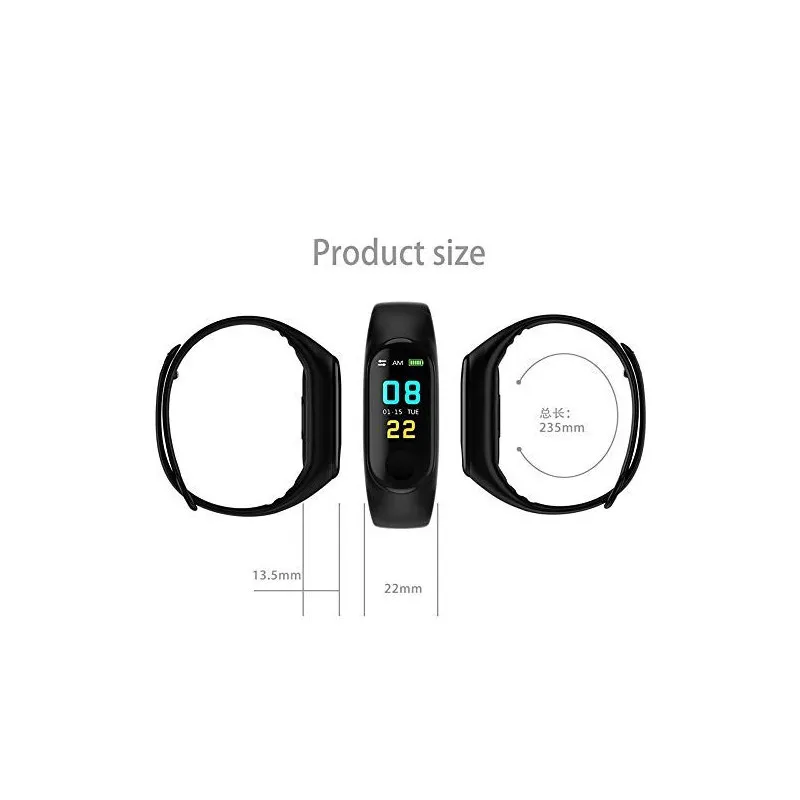 Bratara fitness smartband M3 plus, Bluetooth