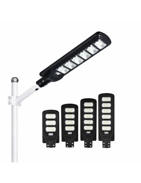 Lampa Solara Stradala Jortan 150W/200w/250W/300W, Senzor Crepuscular, Telecomanda, Baterie 12000-24000mAh, Panou Fotovoltaic