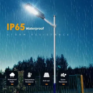 Lampa Solara Stradala Jortan 150W/200w/250W/300W, Senzor Crepuscular, Telecomanda, Baterie 12000-24000mAh, Panou Fotovoltaic 2