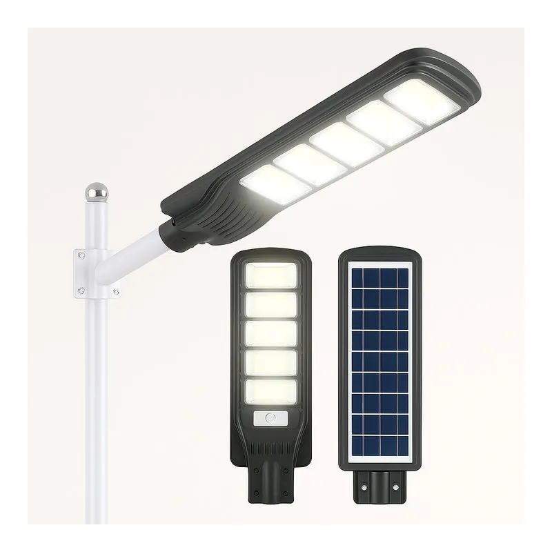 Lampa Solara Stradala Jortan 150W/200w/250W/300W, Senzor Crepuscular, Telecomanda, Baterie 12000-24000mAh, Panou Fotovoltaic