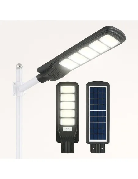 Lampa Solara Stradala Jortan 150W/200w/250W/300W, Senzor Crepuscular, Telecomanda, Baterie 12000-24000mAh, Panou Fotovoltaic