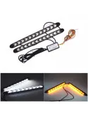 Set lumini auto LED DRL cu semnalizare dinamica, 12 module
