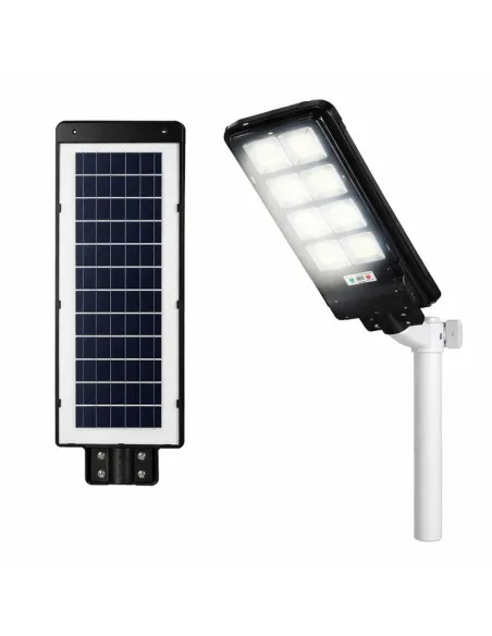 Lampa Solara Stradala Jortan 400W, Baterie 12000mAh, Autonomie 12-14h, Telecomanda, Picior Metalic