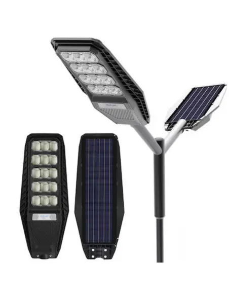 Lampa Solara Stradala 400W LED Jortan, Panou Solar 24000mAh, Telecomanda, IP67, Senzor Lumina