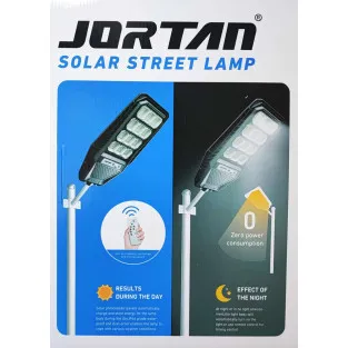Lampa Solara Stradala 400W LED Jortan, Panou Solar 24000mAh, Telecomanda, IP67, Senzor Lumina 2