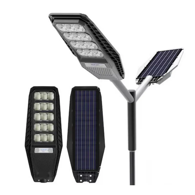 Lampă Stradală Solară Jortan LED 500W, Baterie 24000mAh, IP67, Telecomandă + Suport Metalic