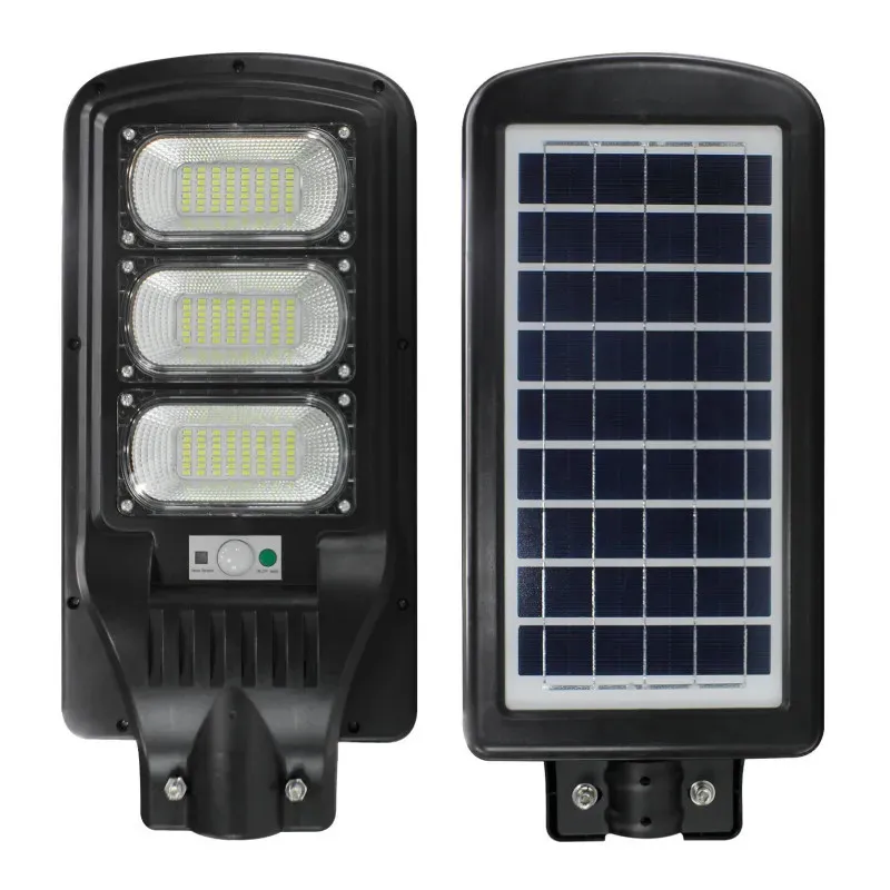 Set 2 Lampi Solare Stradale Jortan 150W - 3 Cadrane LED, Autonomie 14h, Senzor Crepuscular