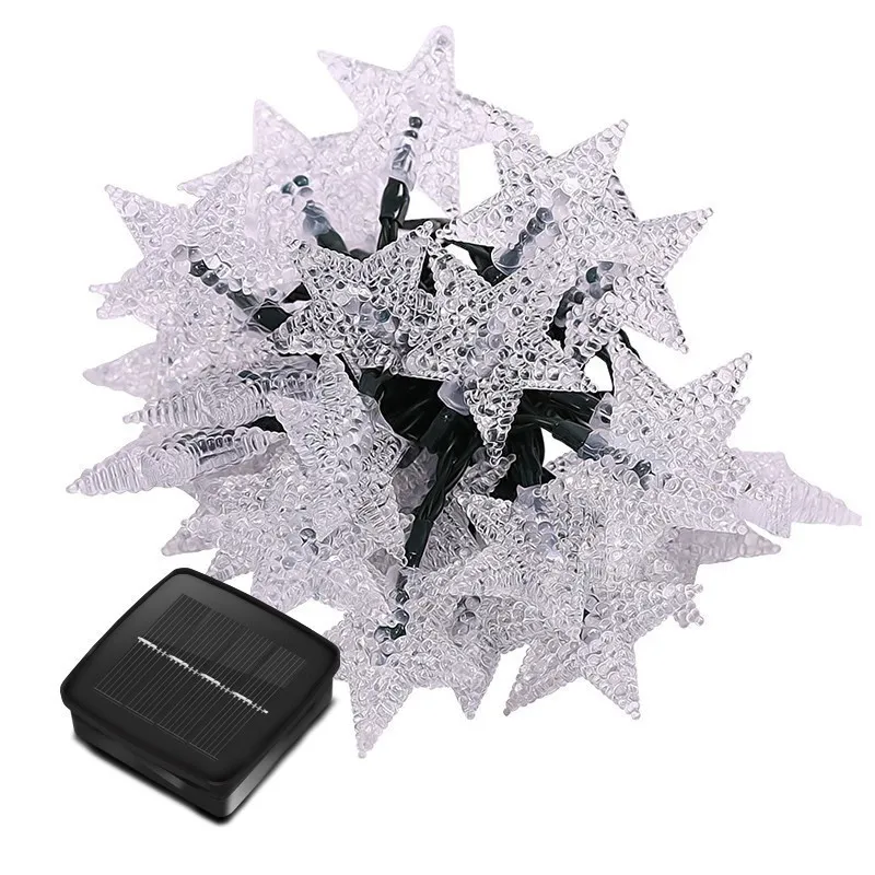 Instalatie solara cu 50 LED-uri, stelute, multicolor, 8 jocuri de lumini