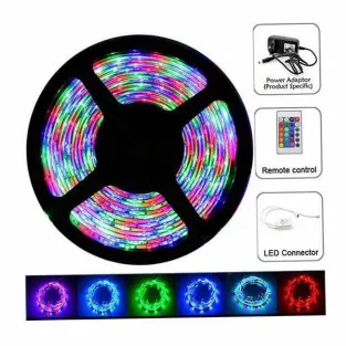 Banda LED RGB multicolor cu telecomanda, lungime